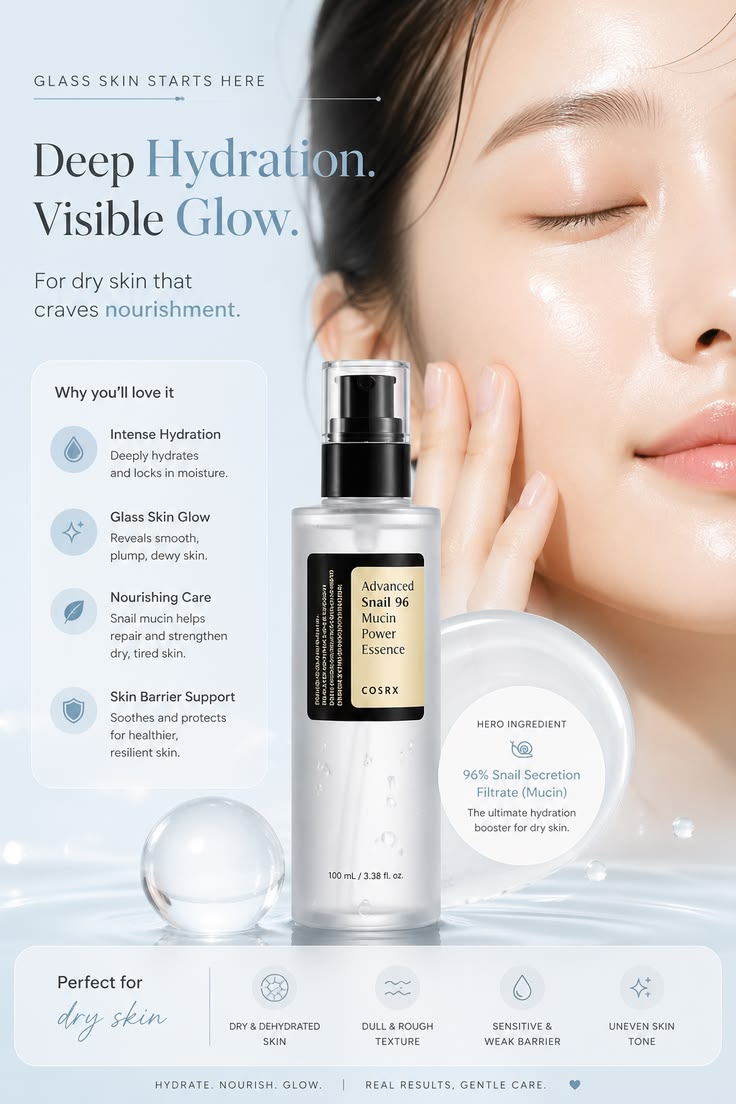 COSRX – Advanced Snail 96 Mucin Power Essence (100ml)