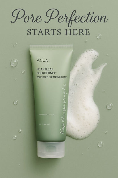 Anua Heartleaf Quercetinol Pore Deep Cleansing Foam (150ml)