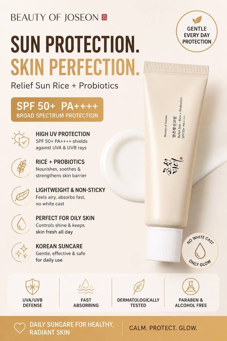 Beauty of Joseon – Relief Sun: Rice + Probiotics SPF50+