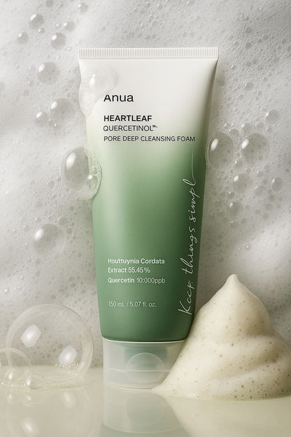 Anua Heartleaf Quercetinol Pore Deep Cleansing Foam (150ml)