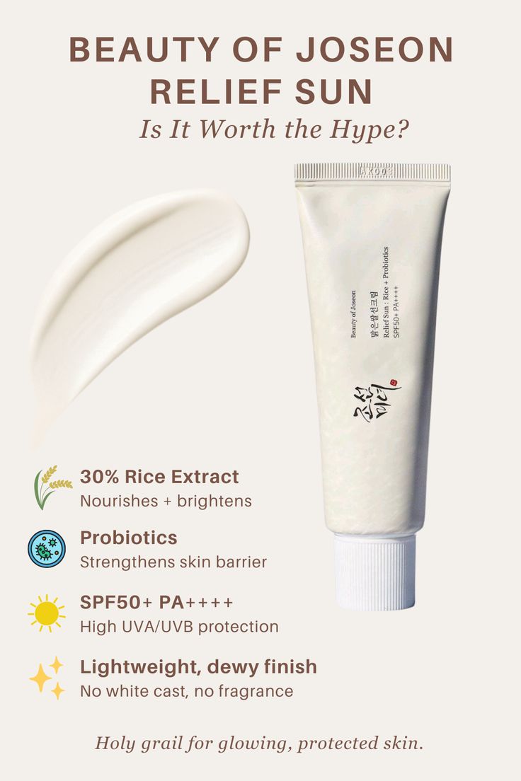 Beauty of Joseon – Relief Sun: Rice + Probiotics SPF50+